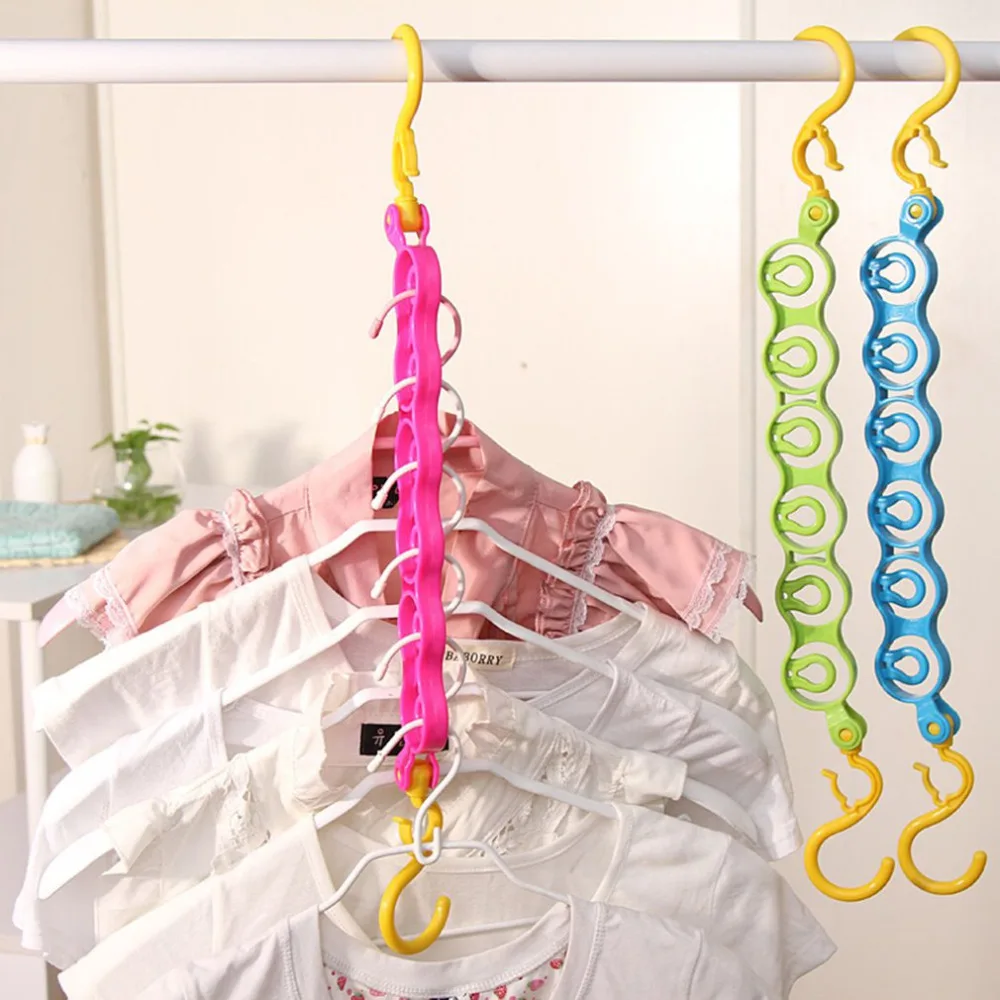 

6 Holes Windproof Clothes Hanger Multifunctional Travel Magic Hanger Rack With Hook Home Wardrobe Space Save Laundry Drying Rack