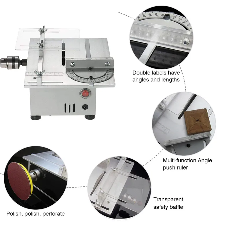 Mini Table Saw Handmade Woodworking Bench Electric Chain Saw DIY Angle Grinder Circular  Muti-Functional Cutter Slicing Machine (12)