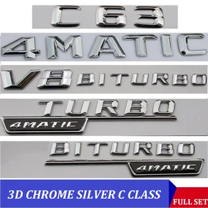 Image 1 - 3D Chrome W204 W205 emblème C200 C250 C300 C350 C63 CLA lettre Auto voiture autocollant Badge Logo Emblema pour Mersedes Mercedes Benz AMG 