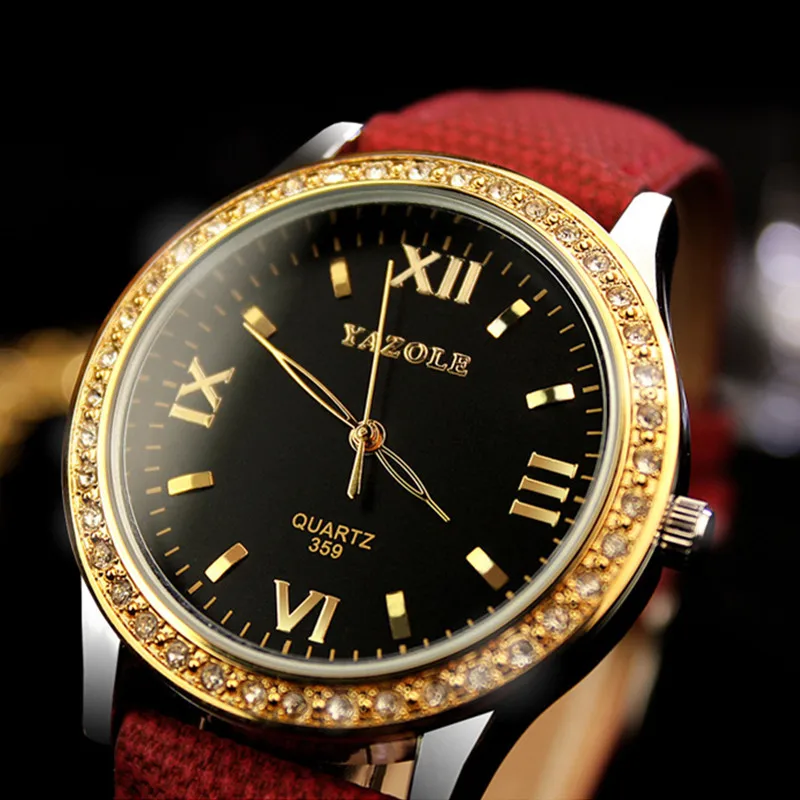 YAZOLE женские часы лучший бренд класса люкс 2018 кварцевые часы со стразами модные женские часы relogio feminino dames horloge