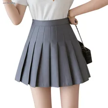 Лето Новые поступления Европейский стиль миди плиссированная юбка для женщин черный, белый, бежевый, розовый шифон юбки s эластичный