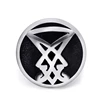 Bague Sigil de Lucifer en acier inoxydable, pour hommes et garçons, sceau de Satan, taille 7-15 ► Photo 2/5