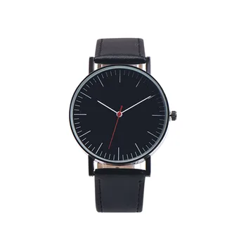 

Factory Price 2 Colors Simple Design Leather Band Analog Alloy Quartz Wrist Watch Relojes Hombre Women Watches Vintage Watch 3#