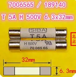 Бесплатная доставка 5 шт./лот FuseT5A H 500 В 7006565 189140 6.3x32 мм предохранитель трубки