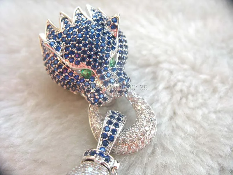 

blue /red/ white /color zircon leopard jewellery pearl clasp lock FPPJ hook for making