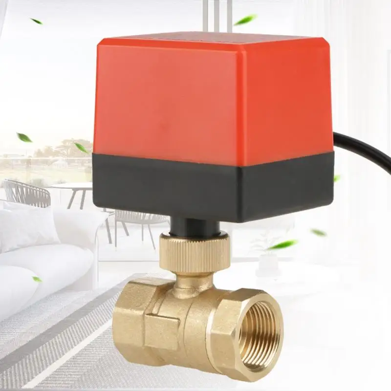 DC12V G3/4" DN20 2 Way Brass Motorized Actuator Ball Valve for Air