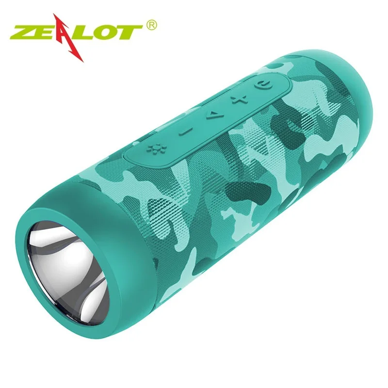 Zealot S22 Бумбокс Мини USB портативный Bluetooth динамик fm-радио беспроводной динамик со светодиодным фонариком+ внешний аккумулятор, поддержка TF карты