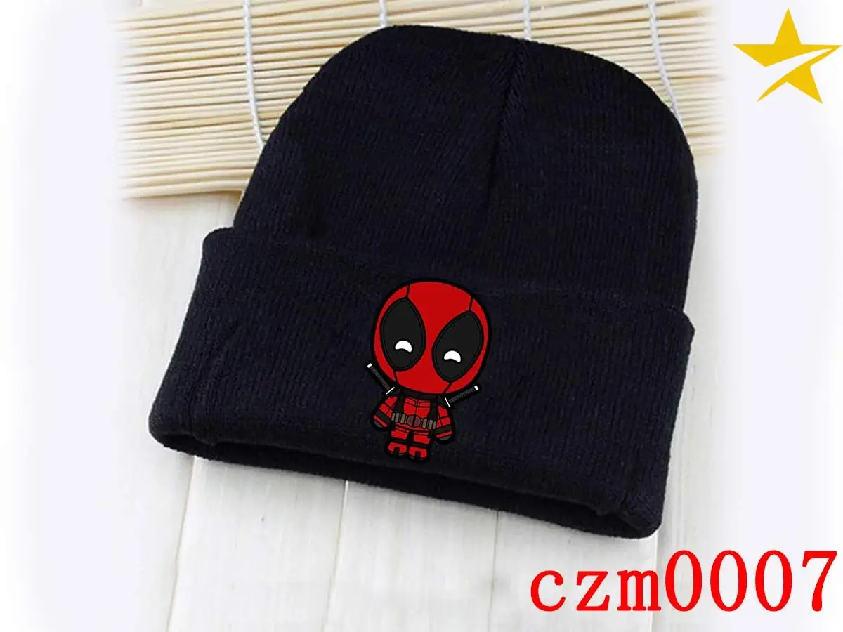 Giancomics шапка Marvel Comics мертвый фильм черная Skullies Вязаная хлопковая кепка косплей