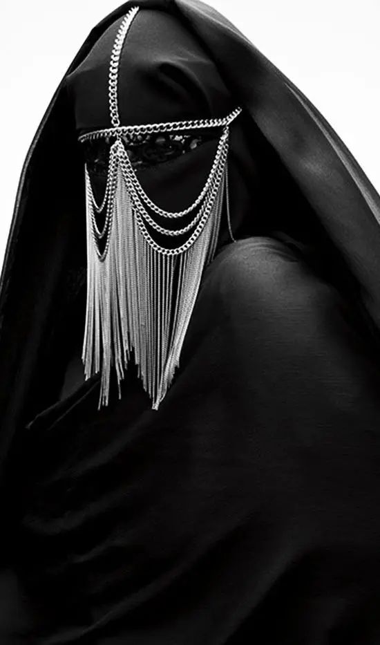 Skup The Nightspots Queen Cosplay maska na twarz srebrny łańcuszek Punk głowica z lekkiego stopu nosić etap kolekcja kobieta Drop Ship