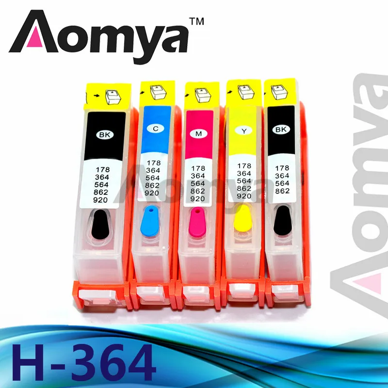 

5pcs For HP364 364XL Empty Ink Cartridges For HP Photosmart B109a/nd/f B110a/c/e B111a B209a/c B210a/c Printer With Chips
