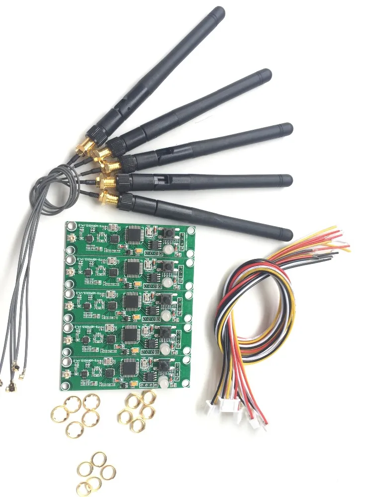 5 шт. 2,4 ГГц беспроводной DMX 512 2 в 1 передатчик и приемник PCB модули плата с антенной светодиодный контроллер Wifi приемник