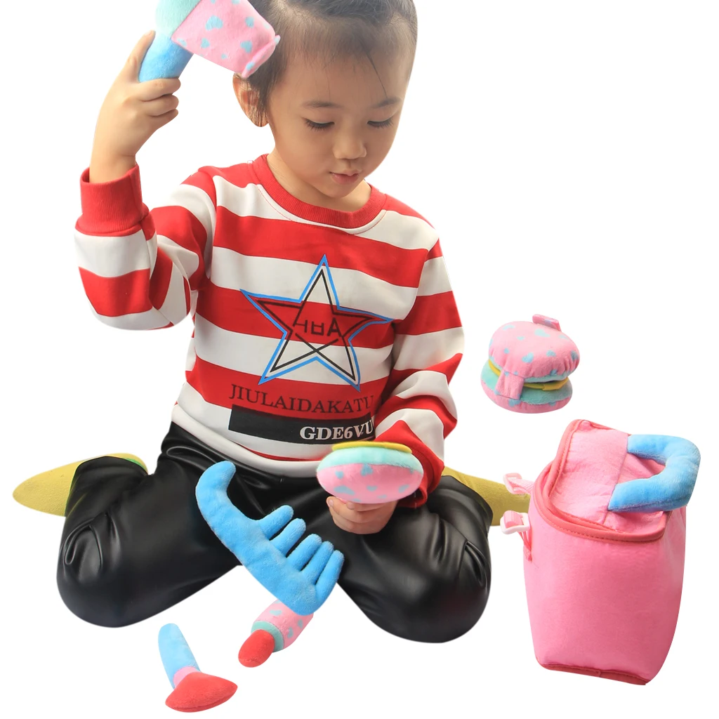 Girls Make Up Set Toys Pretend Play Simulation Cosmetic Bag Beauty Hair