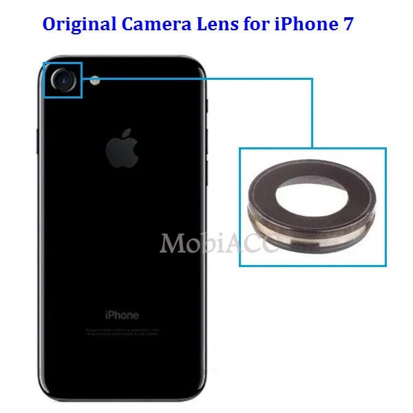 

100% Original Camera Lens for iPhone 7 ; Back Camera Glass Lens with Frame for iPhone 7 4.7 inch Black