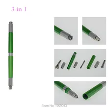 Профессиональный микроблейдинг tebori ручка для постоянного макияжа машина серебро и Красный Ручная ручка для бровей 3 в 1 использование