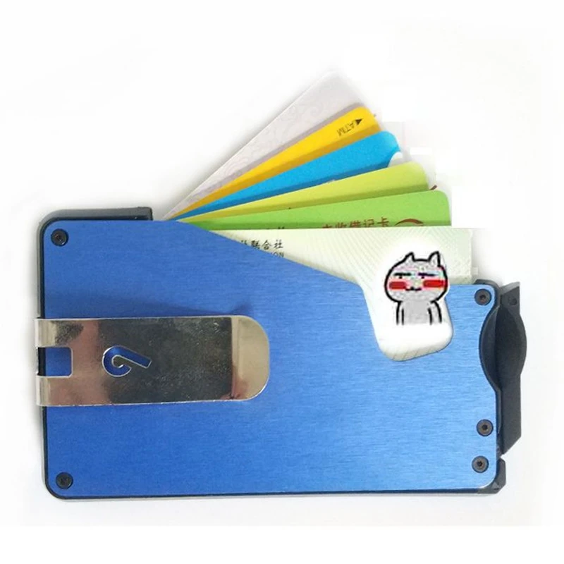 Кошелек из углеродного волокна с RFID защитой для мужчин и женщин деловой Тонкий