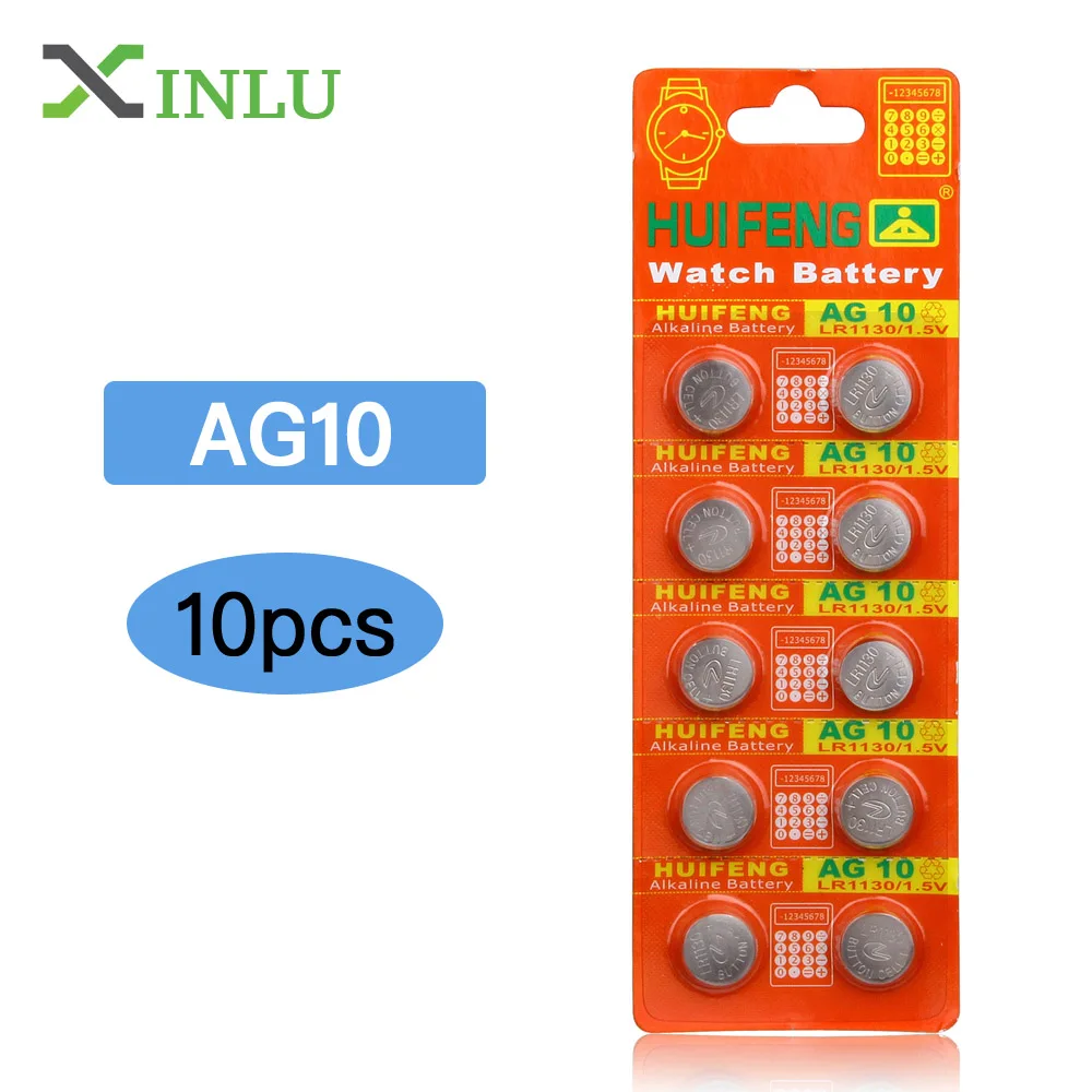 10pcs/lot AG10 LR1130 389 LR54 SR54 SR1130W 189 L1130 button Cell Coin