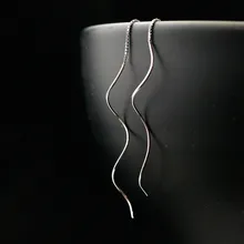 Waterwave Cadena Oído Hilo 925-sterling-silver Esterlina de plata-joyería Al Por Mayor | Pendientes de la Vendimia de Señora Fashion Trading Company