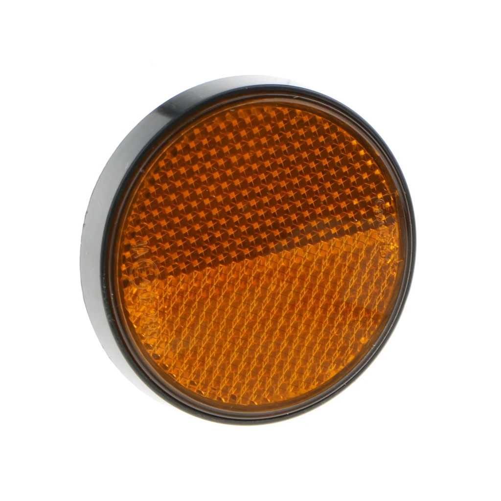 Круглый отражатель для автомобиля, светоотражающий светильник, полоски палочка, самоклеющиеся, 3 цвета, красный/желтый/белый, отражатель, светильник, круглые полоски - Название цвета: Yellow