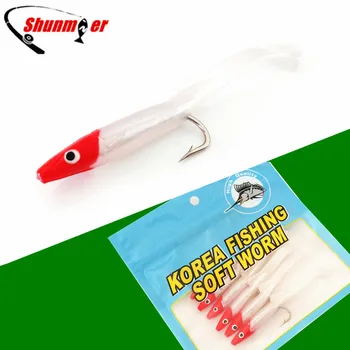 

SUNMILE 6pcs 2g 80mm Eel Fishing Lure Pesca Peche Tackle Wobblers Fish Soft Lures Carp Leurre Souple Isca Artificial Soft baits