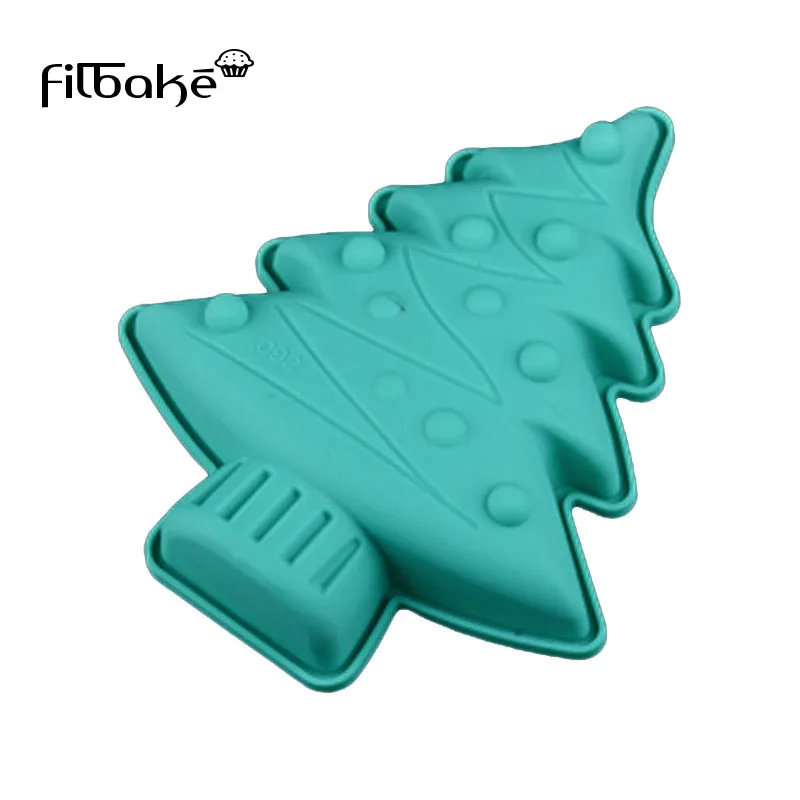 

FILBAKE 1PCS Christmas Tree Shaped Silicone Molds Baking Cake Mold for Muffin Cupcake Pudding and Jello Cake Decorating Tools