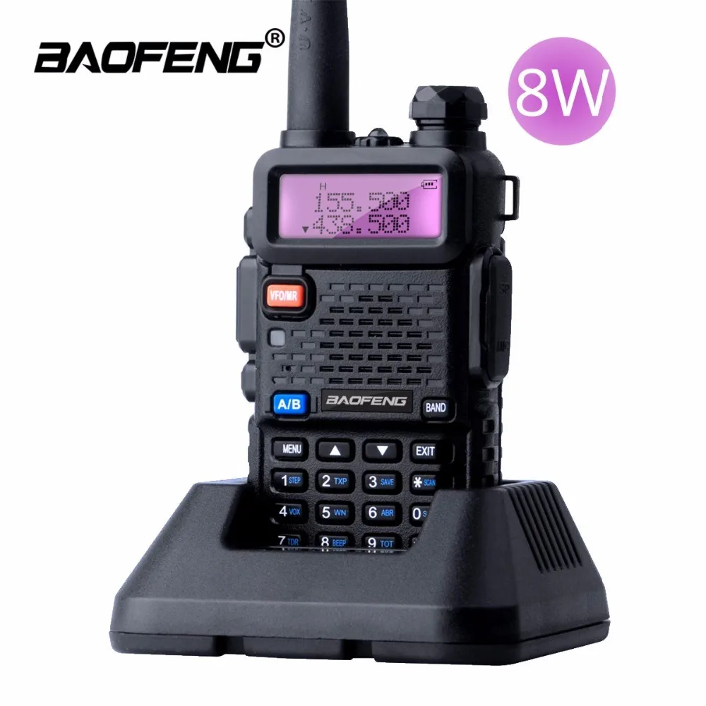 

BaoFeng UV-5R 8W Walkie Talkie 10km Dual Band UV 5R Ham Two-way Radio VOX Flashlight Handheld Long Range Portable Hunting Radio