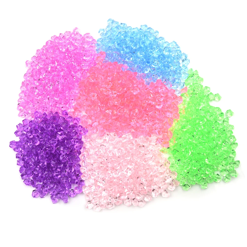 

200Pcs/lot Artificial Color Rock Acrylic Crystal Stone Plastic Vase Decorative Stone Fish Tank Home Wedding Decoration