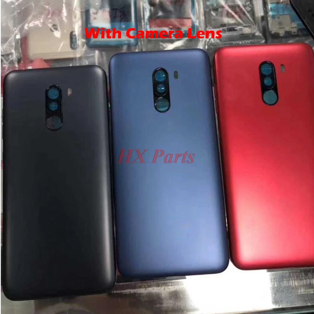Для Xiaomi Pocophone F1 крышка батареи задняя дверь чехол пластиковая + набор боковых