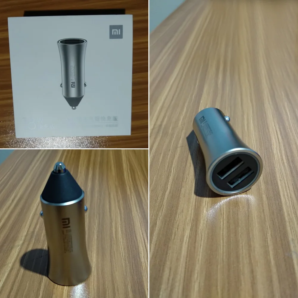 Xiaomi автомобильное зарядное устройство 18 Вт двойной USB сигаретный светильник er адаптер Быстрая зарядка издание с светодиодный светильник советы для iPhone samsung