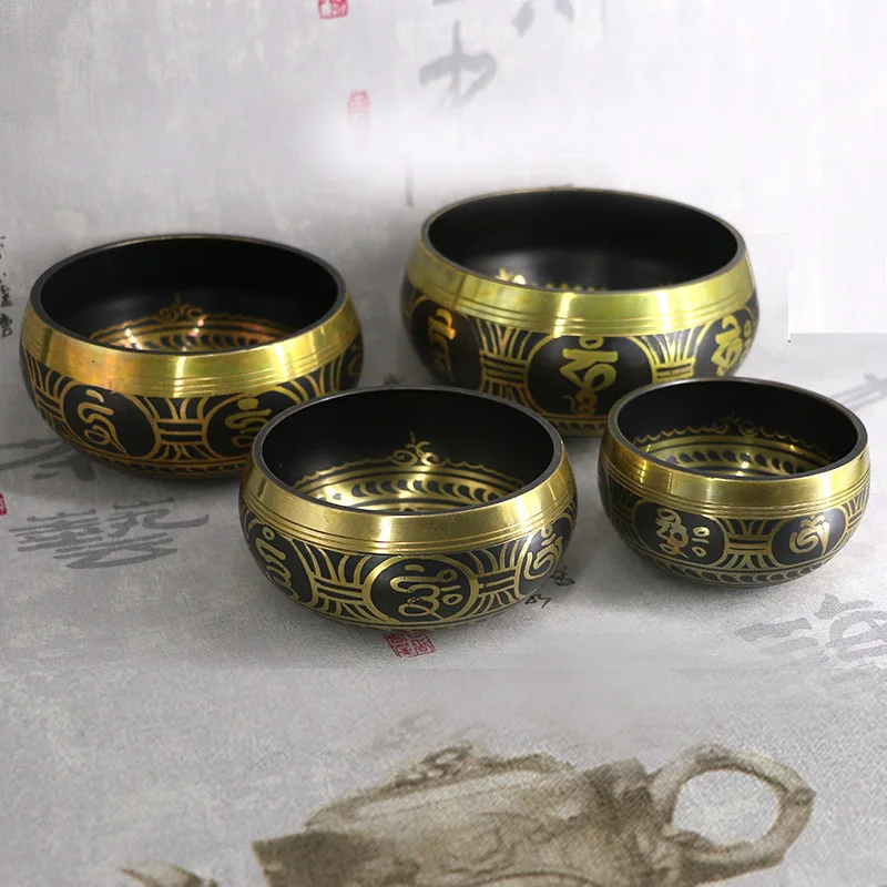 

4 Sizes Singing Bowl Chakra Meditation Tibetan Buddhism Yoga Healing Relaxation Low Frequency Sound Deep Into Body Core for Yoga
