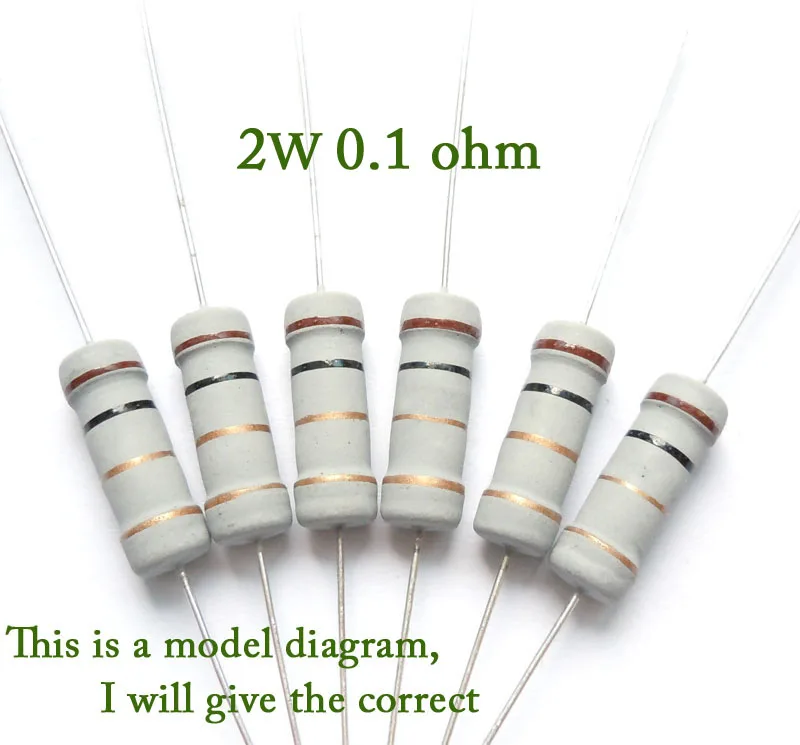 

RF632G 2w 0.1 ohm 0R1 ohm 0r1 ohm 100% Original New Fixed Resistor Metal Oxide Film Resistors Resistance +/- 5% (200pcs)