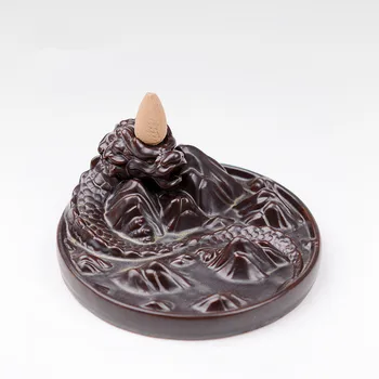 

Reverse flow incense burner Dragon Disc line incense Burners montians incense reverse Antique Crafts Decoration