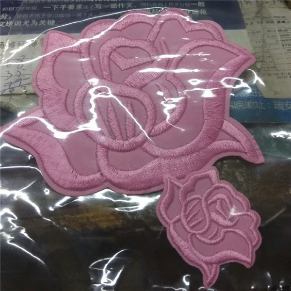 Lace Flowers Black White and Pink 3 sizes Iron on Cloth Patches - Buyers Show 18