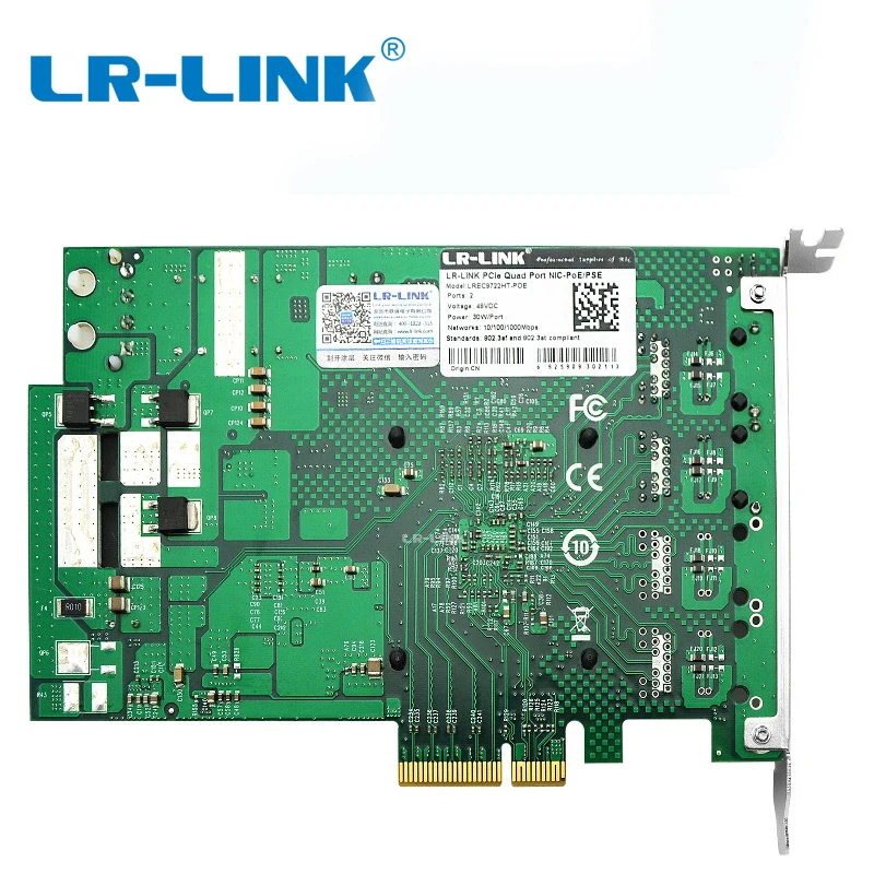 LR LINK 9722HT POE Dual Port POE Frame Grabber Gigabit Ethernet Industrial Card PCI Express Camera 3