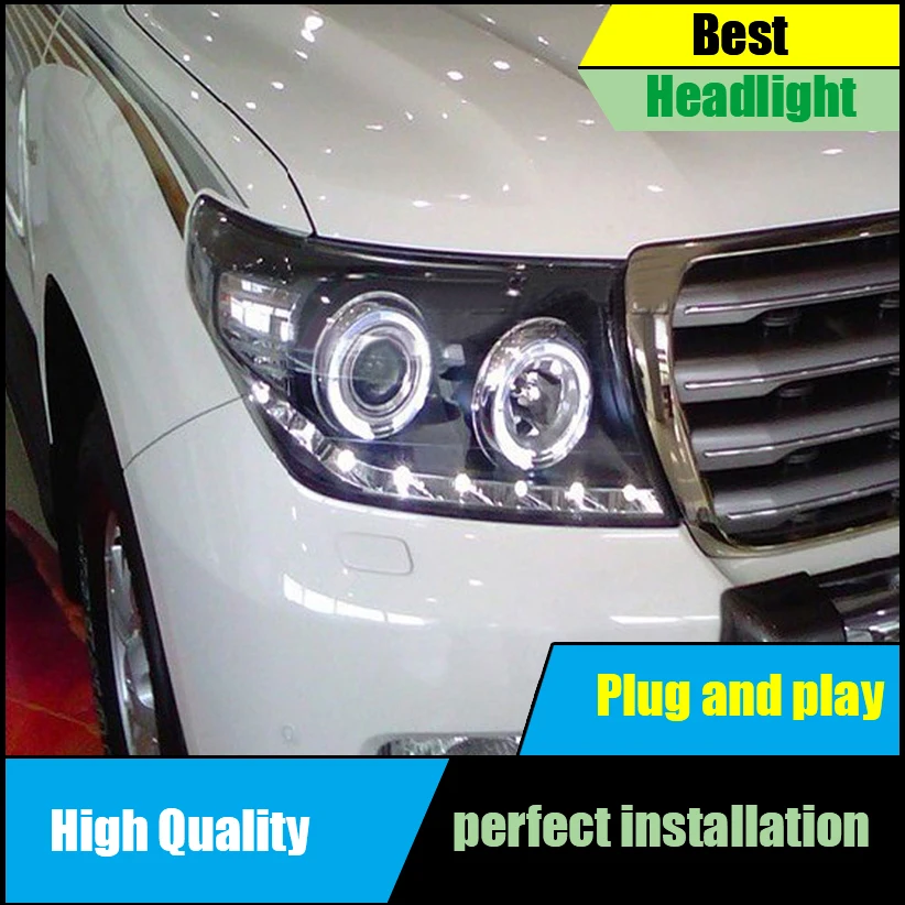 

Car Styling Headlights for 2008-2012-2015 Land Cruiser LC200 Headlight Assembly LED DRL Double Beam H7 HID Xenon Car Accessories