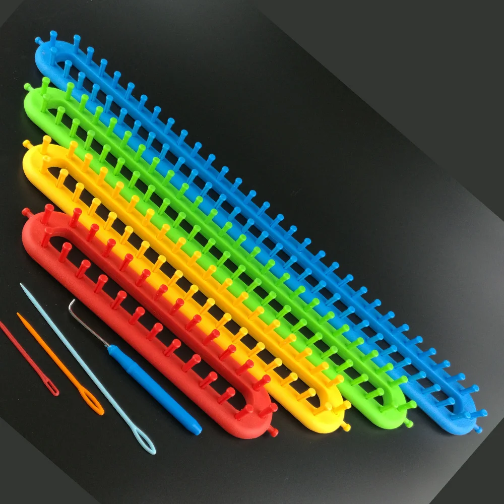 Sock Loom Kit Hosiery Knitting Machine Adjustable Knitting Loom Board Hook DIY Loom Craft Tool for Hat Scarf Shawl Sweater Sock Blankets