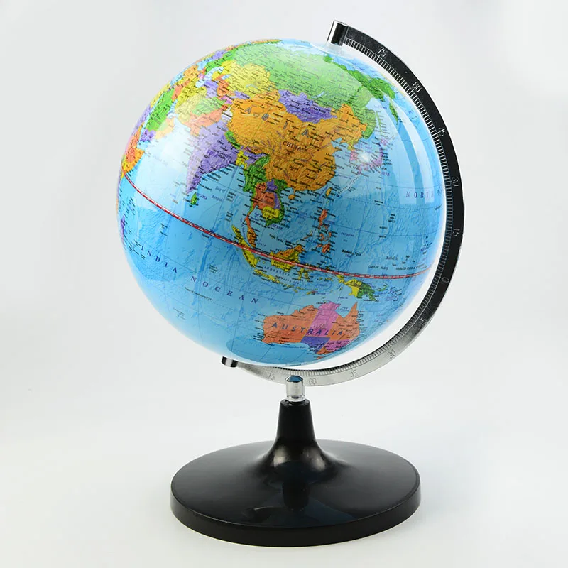 

Dia 25cm PVC World Earth Terrestrial Globe Tellurion With Metal Mount For Teaching Gift for Students Education