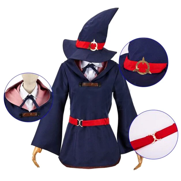 Little Witch Academia Akko Sucy COS Uniform Halloween Witch Cosplay Costume