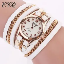 Reloj CCQ de lujo para mujer, reloj de pulsera de cuero Vintage, reloj de pulsera para hombre y mujer, reloj de cuarzo para mujer, reloj relogio 2020