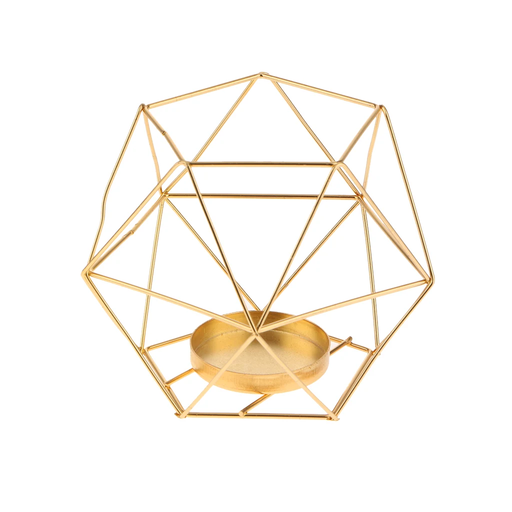 8pcs 3D Geometric Tea Light Candle Holder Table Stands Wedding Centerpiece