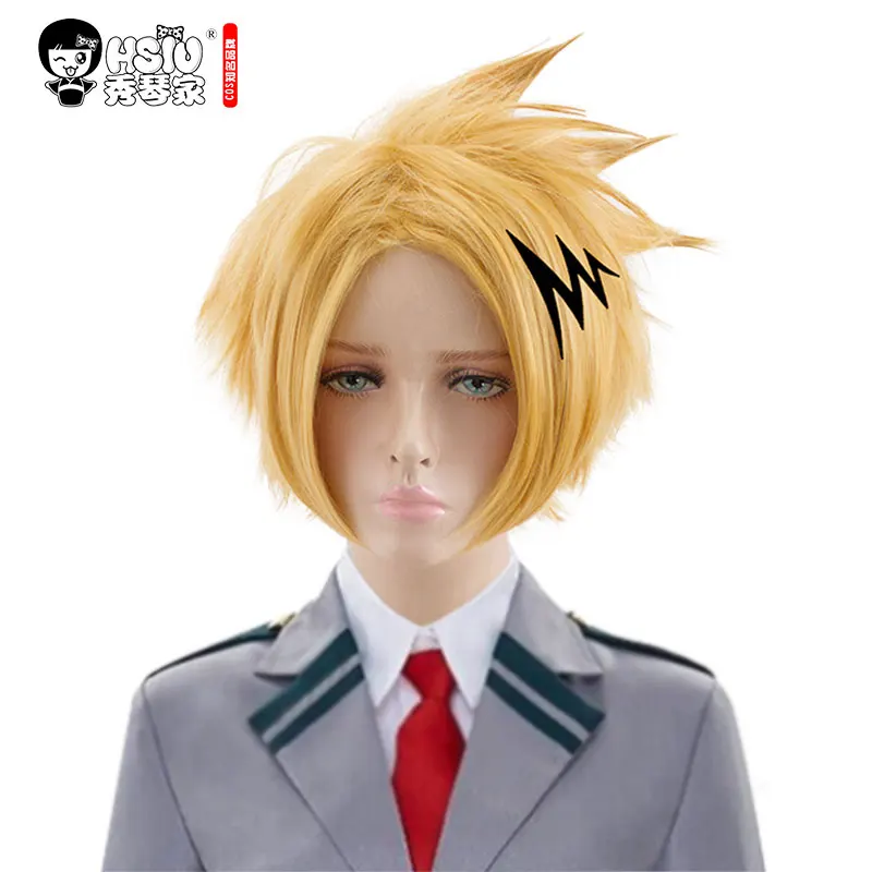 

HSIU High quality Kaminari Denki Cosplay Wig My Hero Academy/Academia Costume Play Wigs Halloween Costumes Hair free shipping