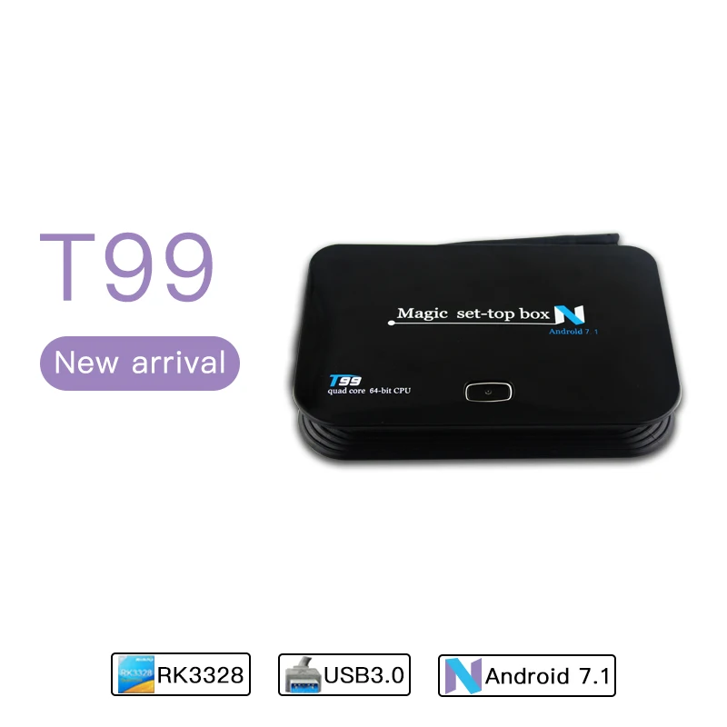 

XGODY T99 USB3.0 Smart TV Box Android 7.1 RK3328 Quad Core 1GB 8GB Android Box Wifi HD 4K Kodi 16.1 Internrt TV Media Player