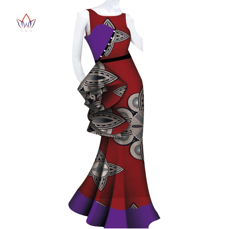Vestidos африканские платья для женщин Дашики элегантное вечернее платье размера плюс Srapless традиционная африканская одежда WY4285 - Цвет: 13