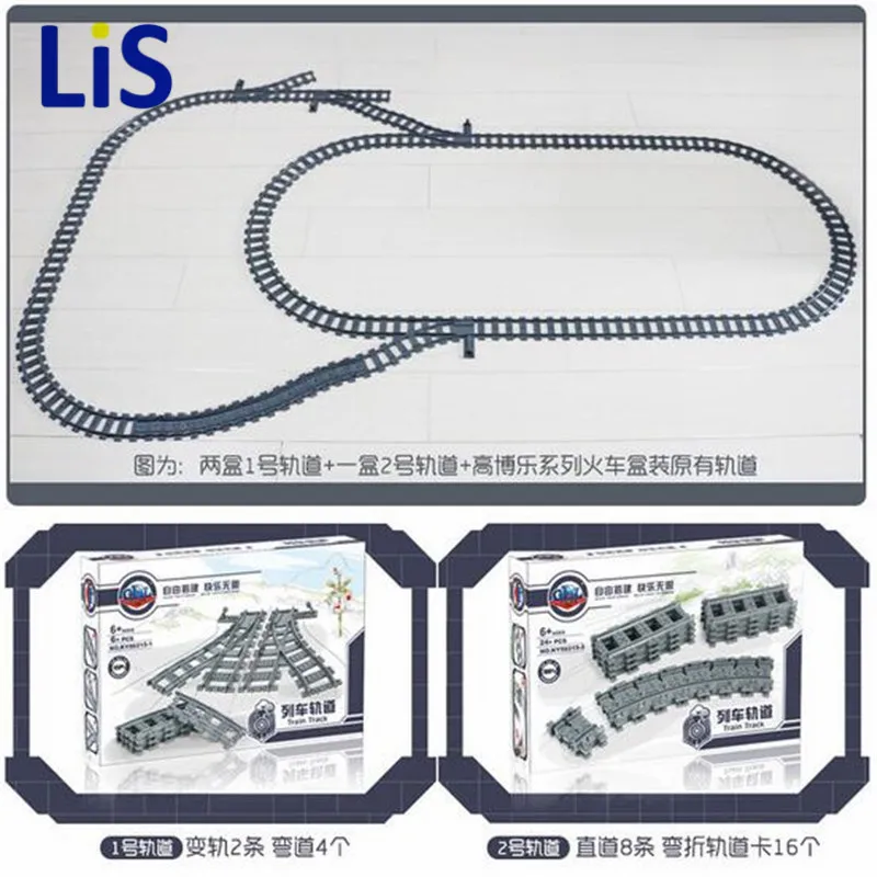 

New 24PCS/lot Train Streight and Curve Track Building Brick block toys Compatible with Legoingly Train All brand