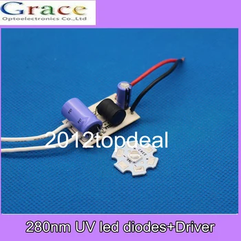 

280nm UV led diodes,low wavelength Ultra Violet UV LED's with Driver