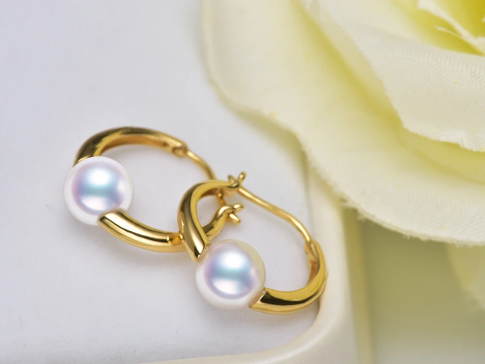 akoya pearl hoop earring (8)