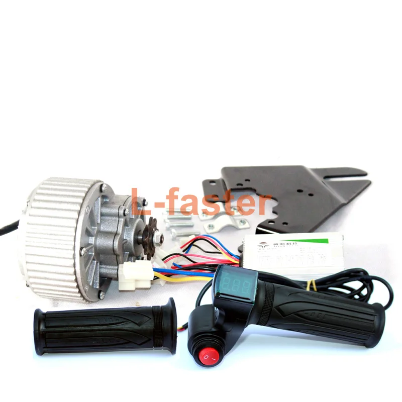 

450W Electric Brush Motor And Controller And Throttle Handle Battery Voltage Display Unite motor MY1018 Economic Electric Motor