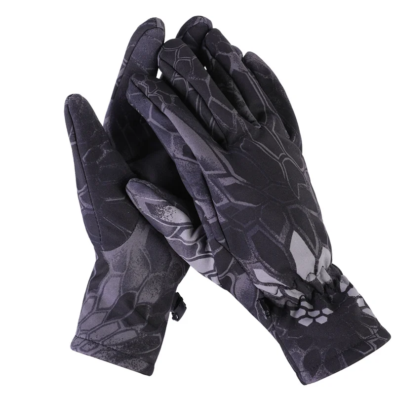 

Camouflage Hunting gloves Winter Ski Softshell Fleece Thermal Waterproof Army Military Police Tactical fishing Airsoft Mittens