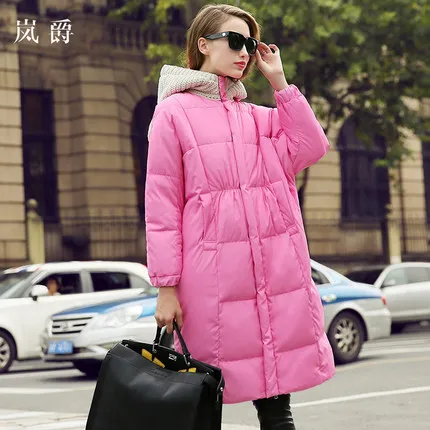 Cheap  2016 new winter Thicken Warm woman Down jacket Coat Parkas Outerwear Hooded Splicing Straight long plus size Loose luxurious