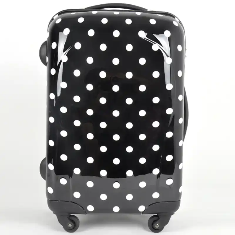 red lightweight suitcase