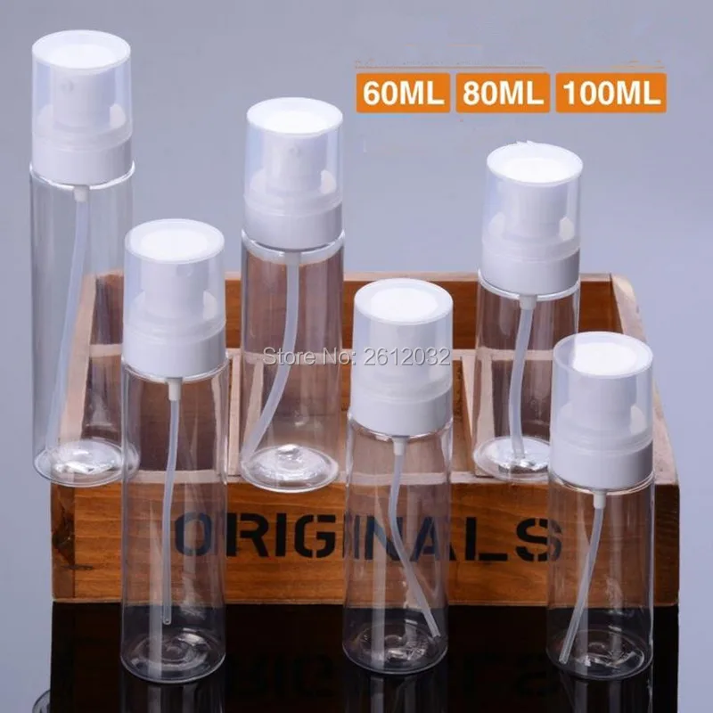 60ml 80ml 100ml Transparent Glass Refillable Packaging Bottles